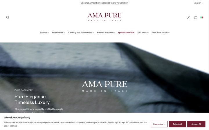 Screenshot of ama-pure.com
