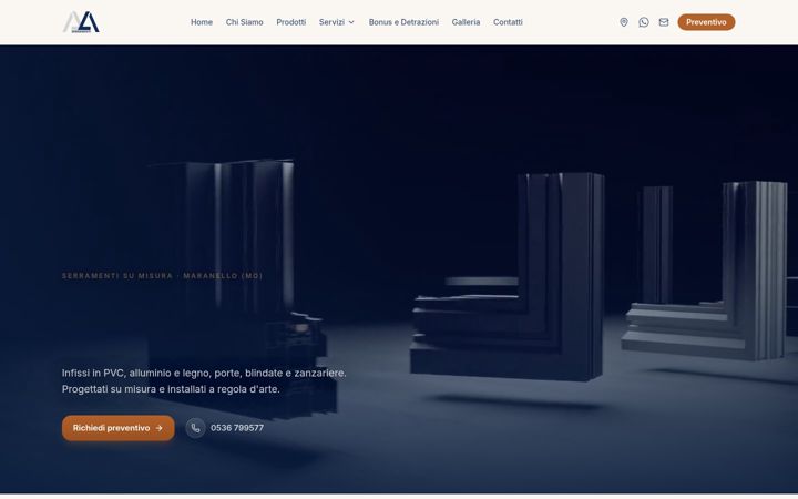 Screenshot of ama-serramenti.it
