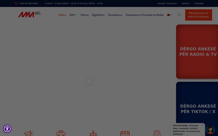 Screenshot of ama.gov.al