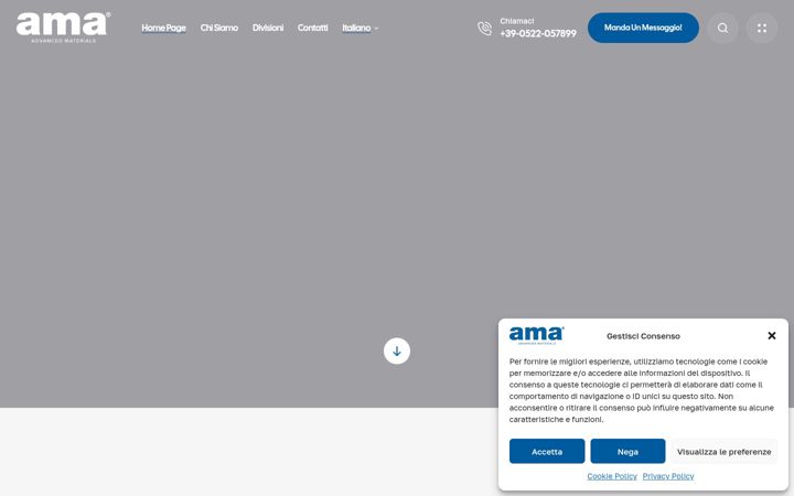 Screenshot of amaadvancedmaterials.com