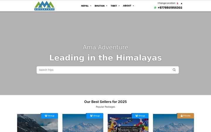 Screenshot of amaadventure.com