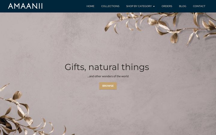 Screenshot of amaanii.com