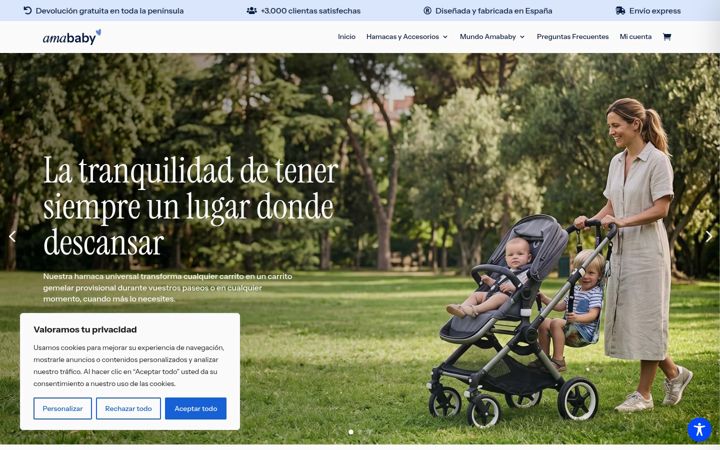 Screenshot of amababy.shop