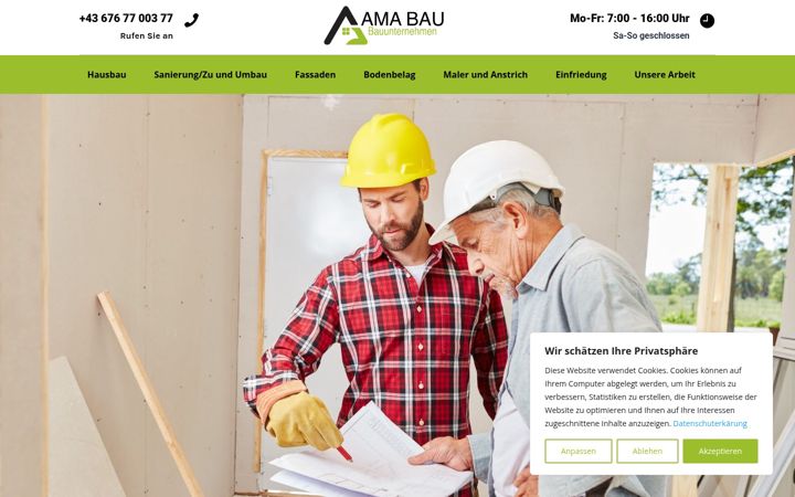Screenshot of amabau.at