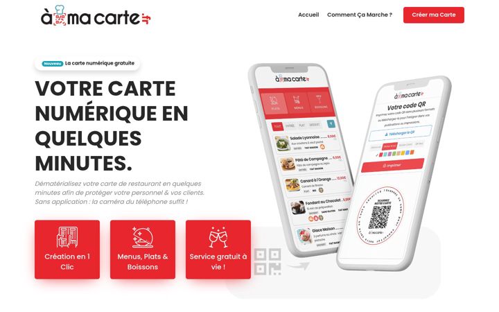 Screenshot of amacarte.fr