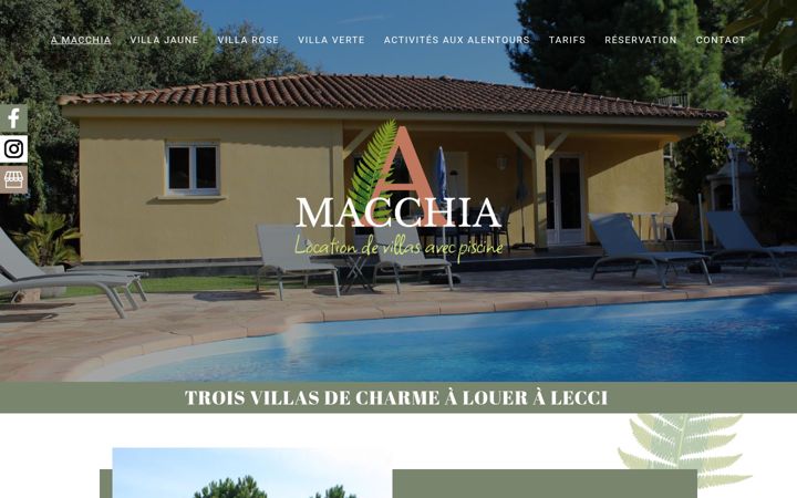 Screenshot of amacchiavilla.com