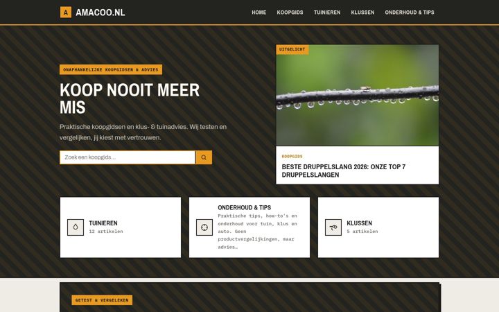 Screenshot ta' amacoo.nl