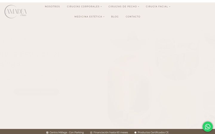 Screenshot ta' amadeaclinicas.com