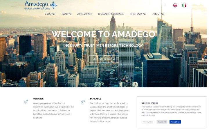 Screenshot of amadego.com