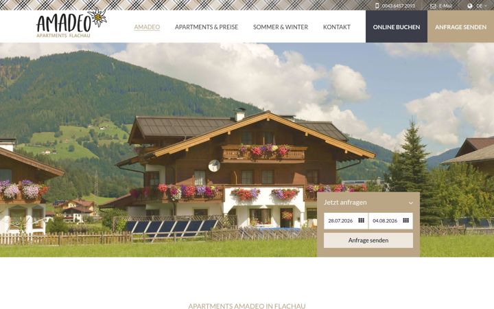 Screenshot of amadeo-flachau.at
