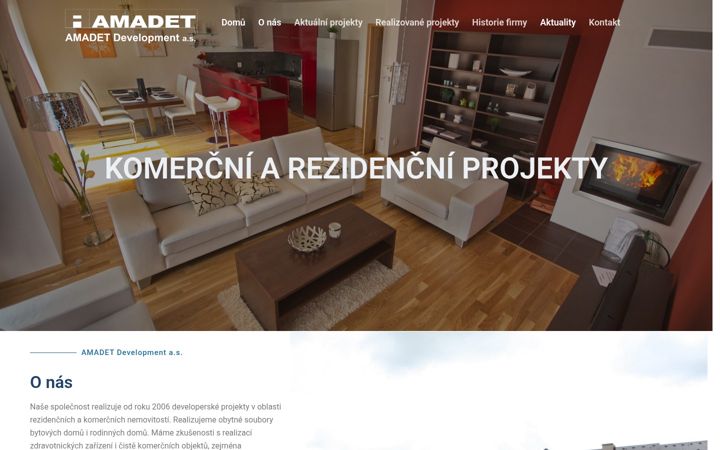 Screenshot of amadet-development.cz