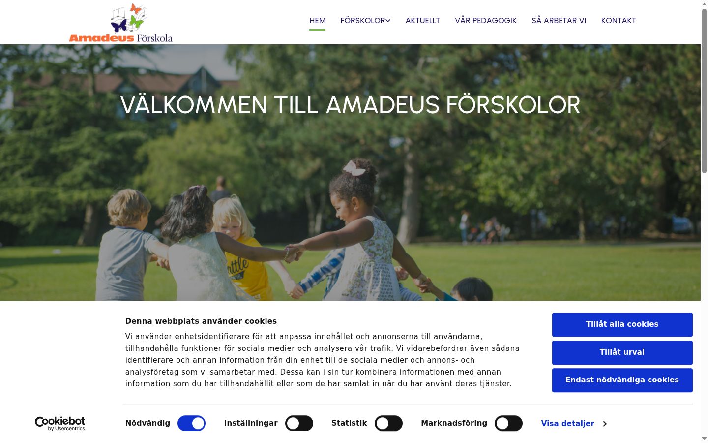Ekrānuzņēmums ar piekrišanas baneri, kas tika rādīts pirms jebkādas mijiedarbības