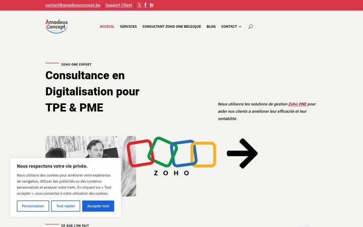 Screenshot of amadeusconcept.be