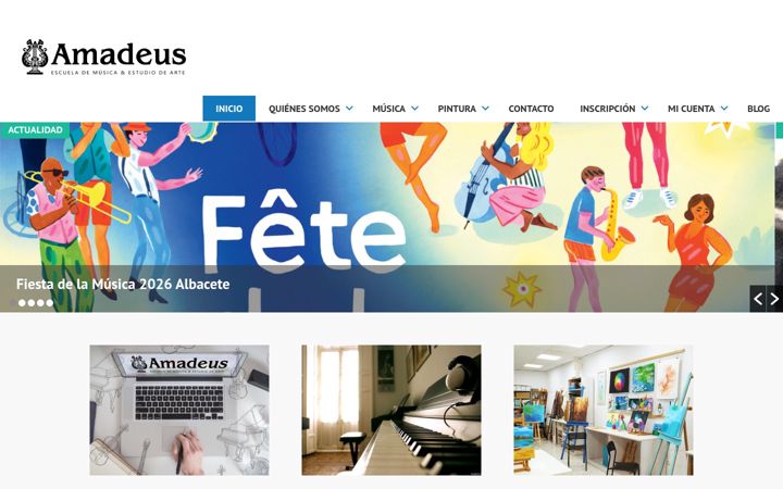 Screenshot of amadeusescuelademusica.es