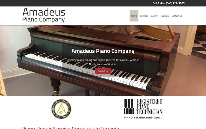 Screenshot of amadeuspianocompany.com