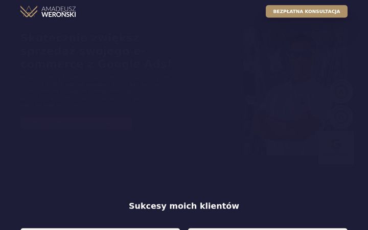 Ekraanipilt saidist amadeuszweronski.pl