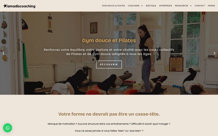 Screenshot von amadis-coaching.com
