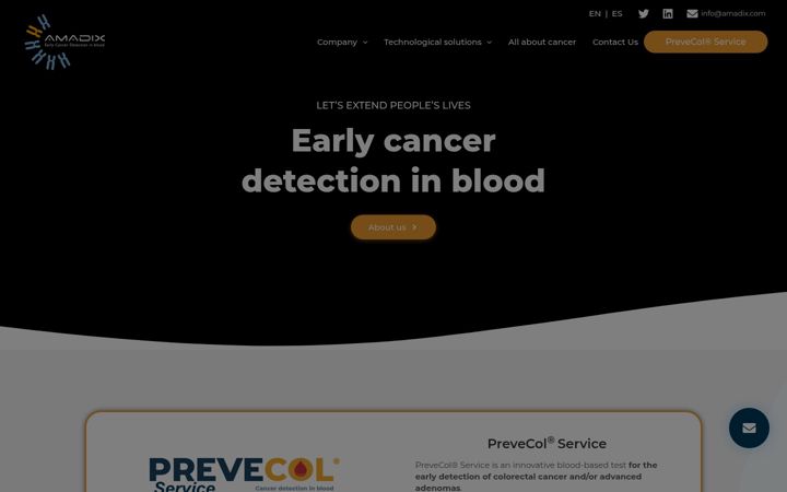Screenshot di amadix.com