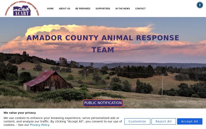 Screenshot von amadoranimalresponse.com