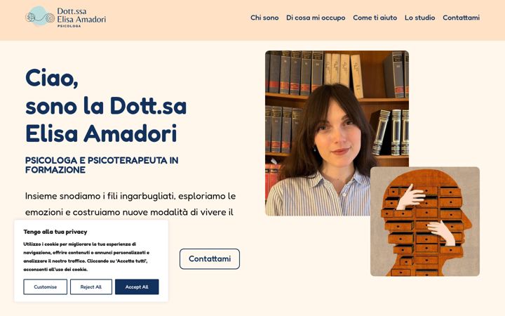 Screenshot of amadorielisapsicologa.it