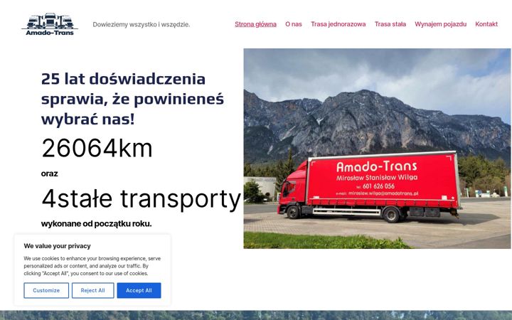 Screenshot of amadotrans.pl