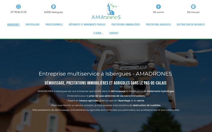 Screenshot di amadrones.fr