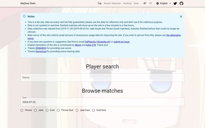 Screenshot of amae-koromo.com