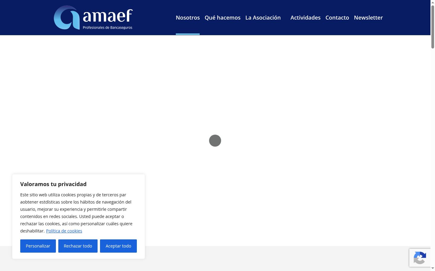 Skærmbillede af samtykkebanneret, som det blev vist før nogen interaktion