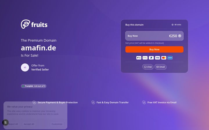 Screenshot of amafin.de