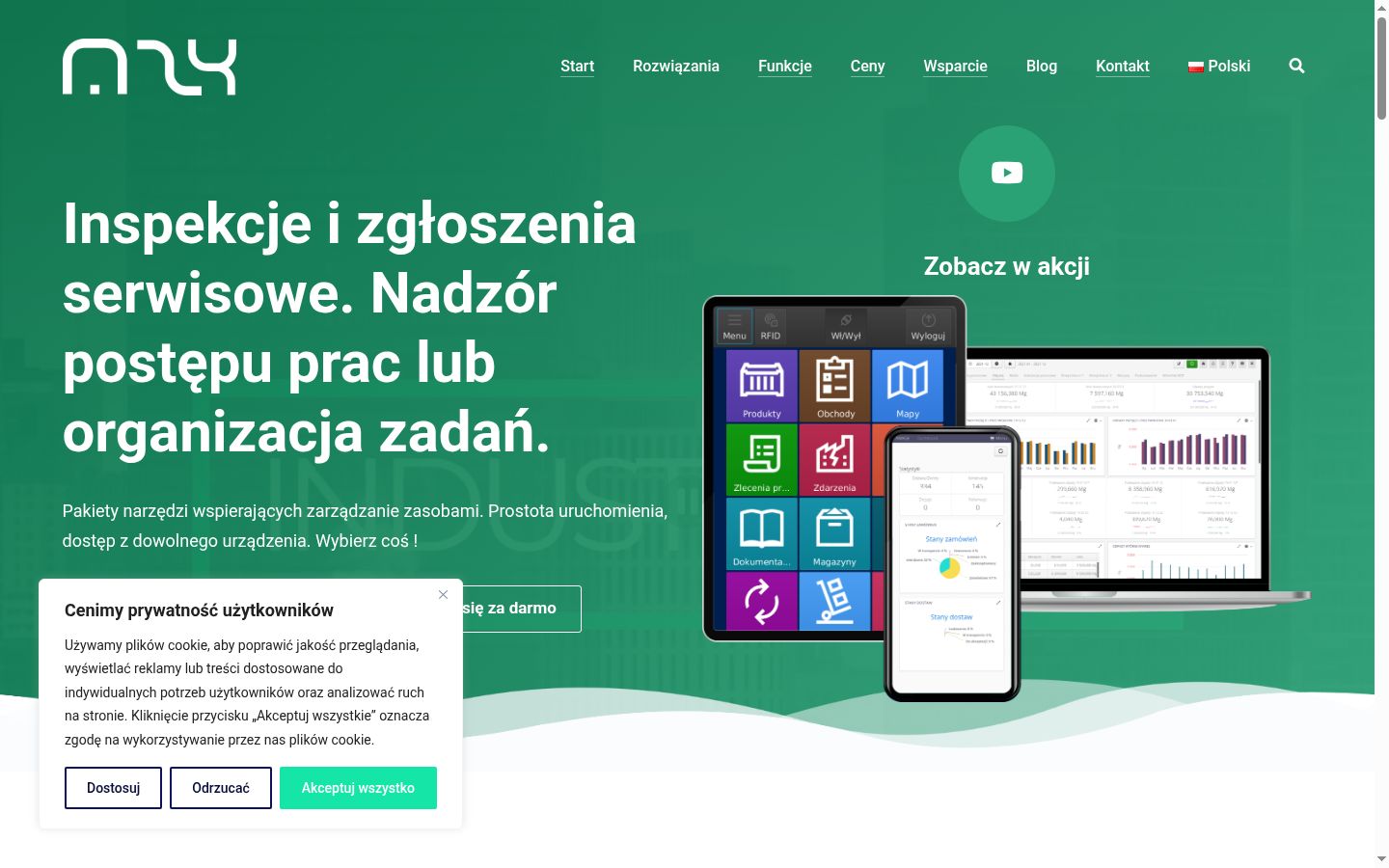 Posnetek zaslona pasice za privolitev, prikazane pred kakršno koli interakcijo