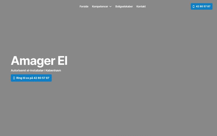 Screenshot of amager-el.nu