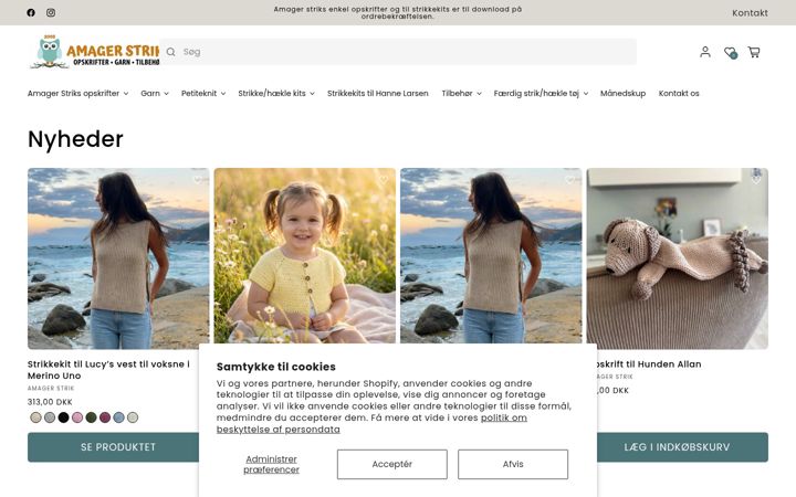 Skärmbild av amagerstrik.dk