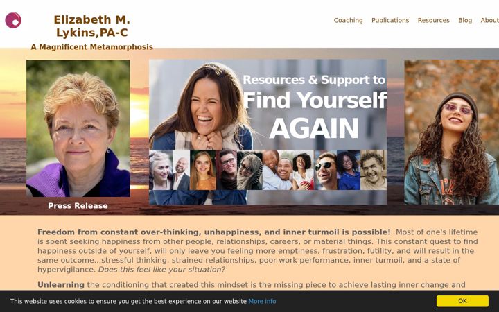 Screenshot of amagnificentmetamorphosis.com