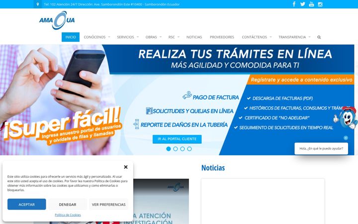Screenshot of amagua.com