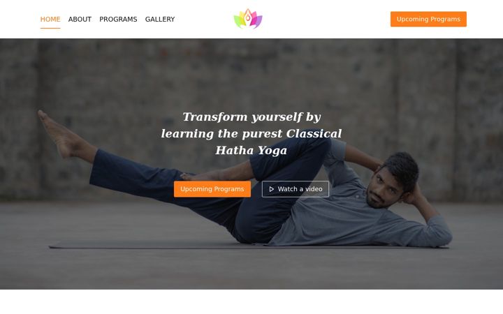 Snímek obrazovky amahathayoga.com