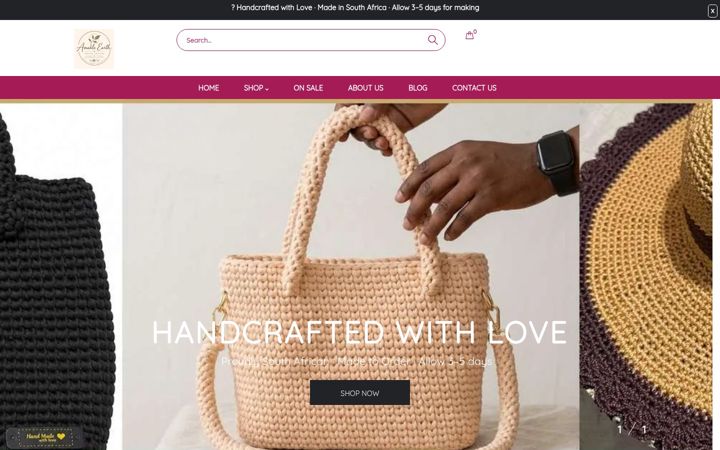 Screenshot of amahleearth.co.za