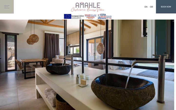 Snímek obrazovky amahlevillas.com
