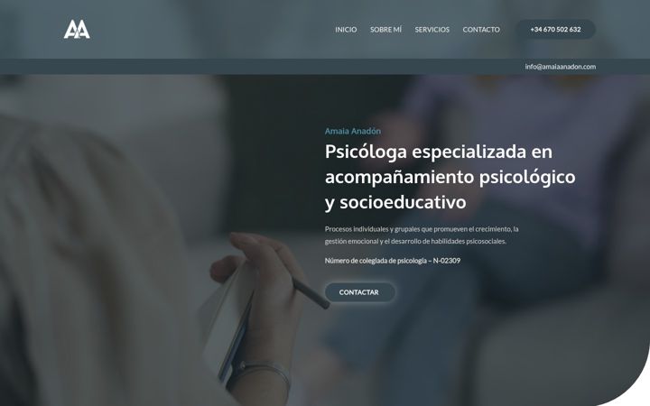 Screenshot of amaiaanadon.com