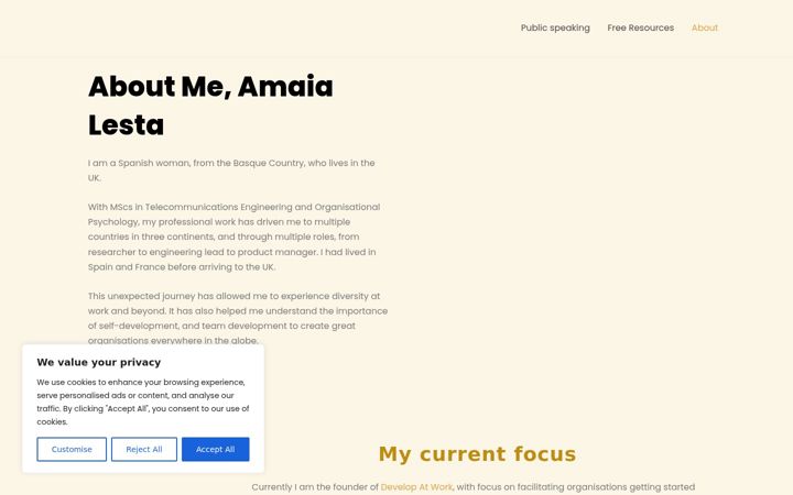 Snímek obrazovky amaialesta.com