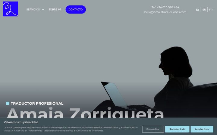 Screenshot of amaiatraducciones.com