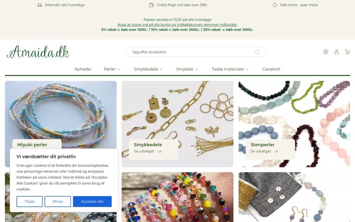 Screenshot of amaida.dk