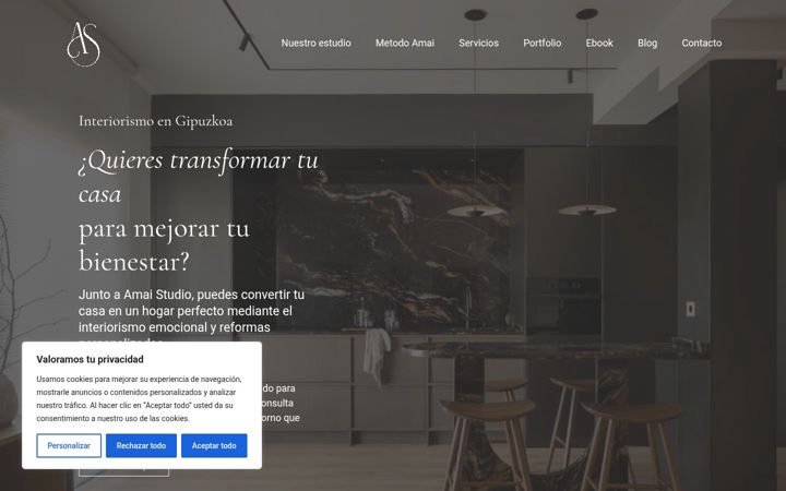 Screenshot of amaistudio.com