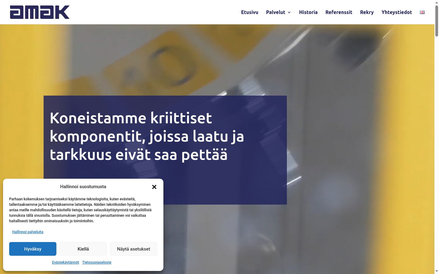 Ekraanipilt nõusolekubännerist, mida näidati enne mis tahes suhtlust