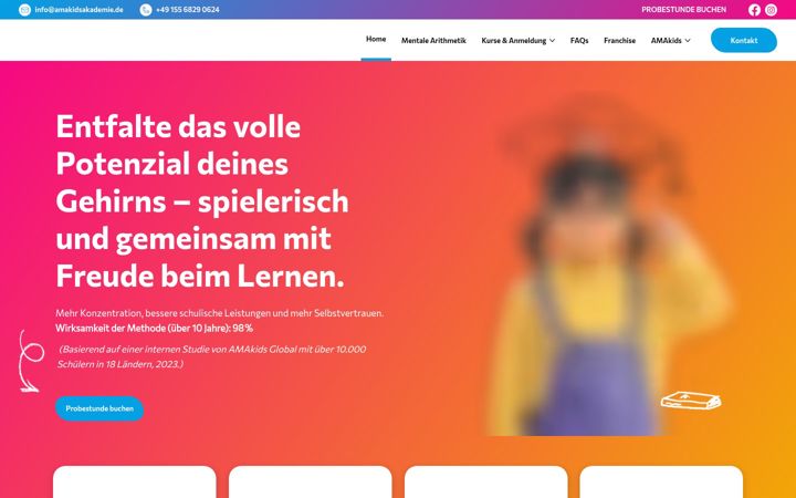 Screenshot of amakidsakademie.de