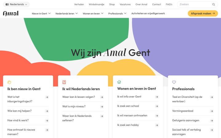 Screenshot of amal.gent
