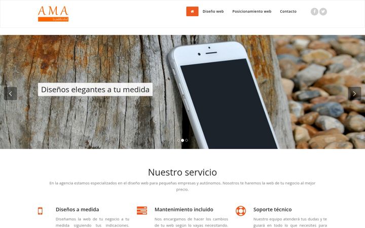 Skärmbild av amalapublicidad.com