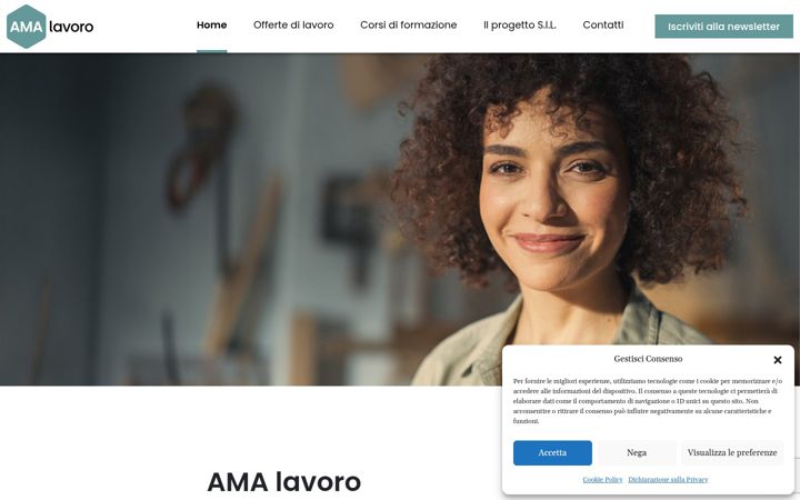 Kuvakaappaus sivustosta amalavoro.it