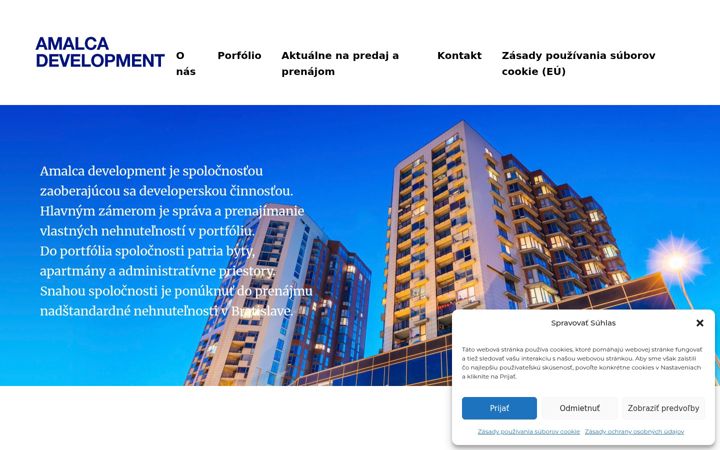 Screenshot of amalcadevelopment.sk