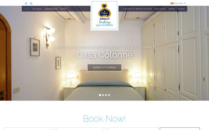 Skärmbild av amalfibookingapartments.com