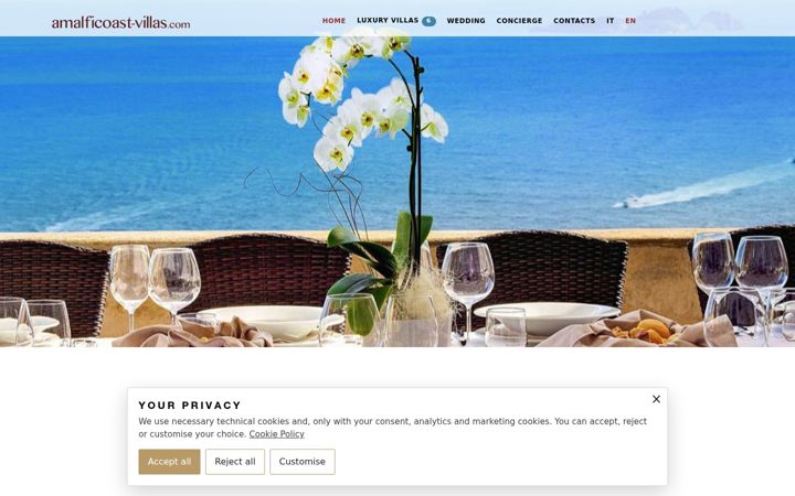 Screenshot of amalficoast-villas.com